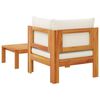 vidaXL 2 Piece Garden Sofa Set with Cushions Solid Wood Acacia