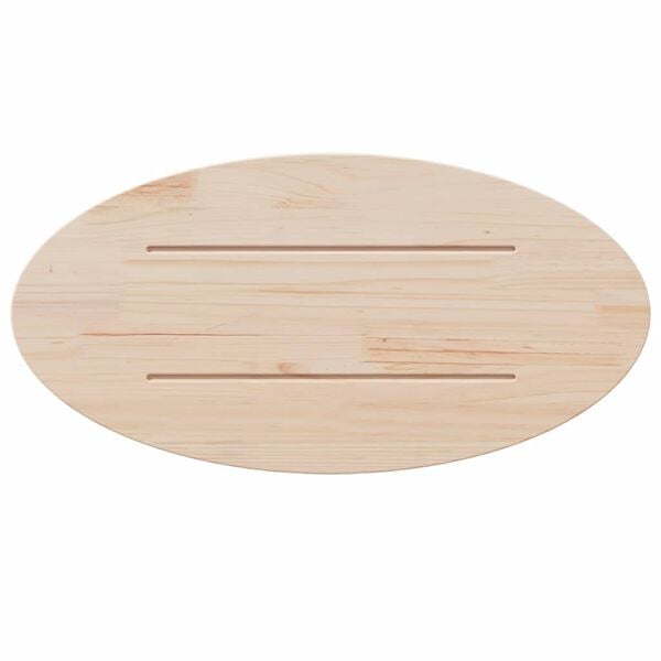 vidaXL Table Top 60x30x2.5 cm Solid Wood Pine Oval