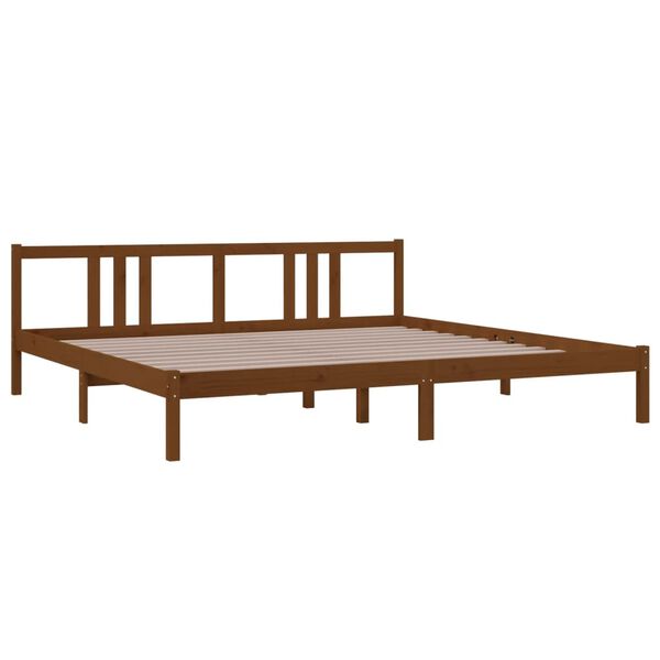 vidaXL Bed Frame without Mattress Honey Brown Solid Wood 200x200 cm