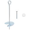 vidaXL Earth anchor 10 pcs &Oslash;10 x 30 cm Galvanized Metal Silver