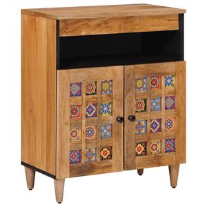 vidaXL Sideboard Natural 60 x 33 x 75 cm Solid Mango Wood
