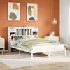 vidaXL Bookcase Bed without Mattress White 150x200 cm King Solid Wood Pine