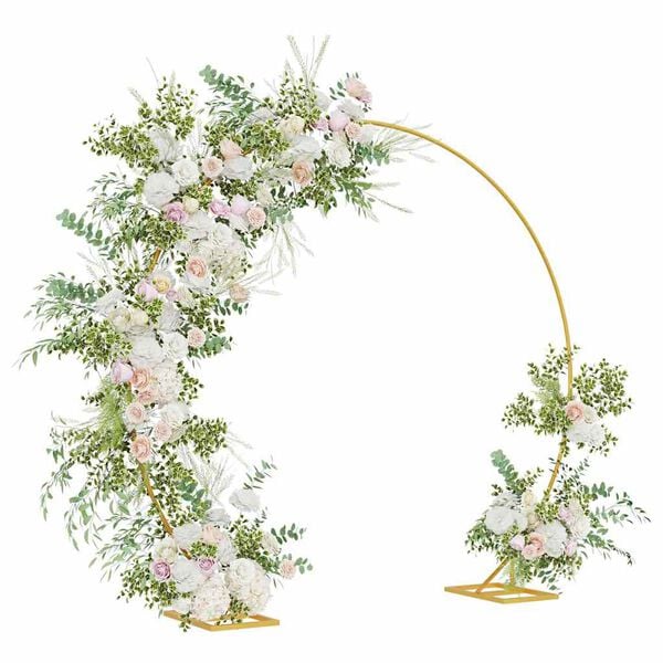 vidaXL Wedding Arch Gold 220 x 45 x 200 cm Steel