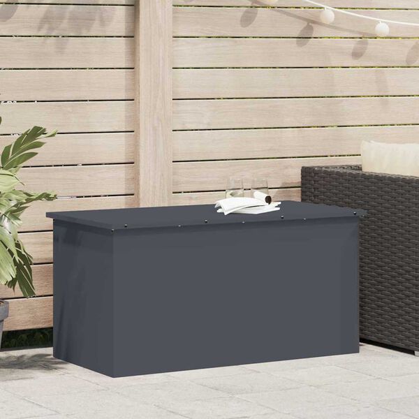 vidaXL Outdoor Storage Box Anthracite 100 x 50.5 x 50 cm Steel