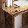 vidaXL Desk with Shelf Old Wood 91 x 50 x 149 cm Engineered Wood