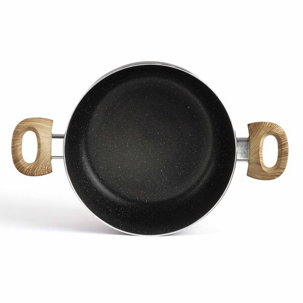 Livoo Sauce Pot Stone & Wood-look 24 cm 4 L Aluminium