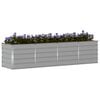 vidaXL Planter Light Grey 320 x 80 x 75 cm Steel