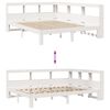 vidaXL Bookcase Bed without Mattress White 160x200 cm Solid Wood Pine