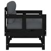 vidaXL Garden Chairs with Cushions 2 pcs Black Solid Wood Pine
