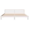 vidaXL Bed Frame without Mattress White 200x200 cm Solid Wood Pine
