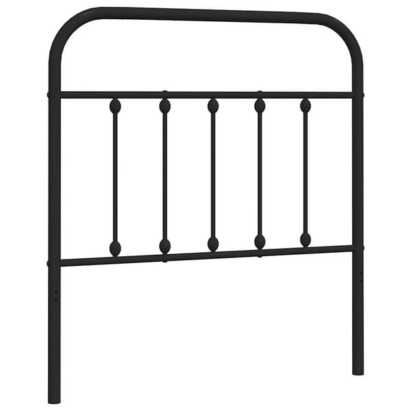 vidaXL Metal Replace Headboard Black 80 cm