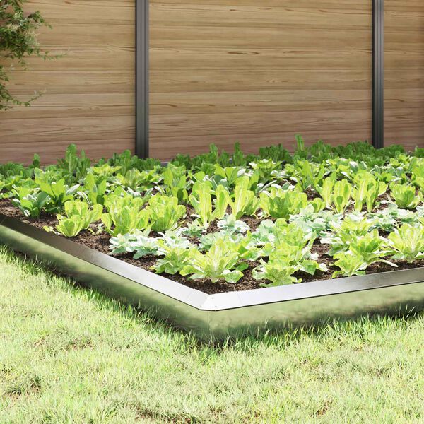 vidaXL Snail Fences 20 pcs Silver Stainless Steel