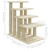 vidaXL Cat Tree with Sisal Scratching Posts Cream 63 cm