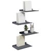 vidaXL Floating Shelf 4 pcs Anthracite 30 x 18 x 2.5 cm Steel
