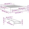 vidaXL Bed Frame with Drawers without Mattress Concrete Grey 150x200 cm King Size