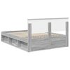 vidaXL Bed Frame Grey Sonoma 140 x 190 cm Solid Pine Wood