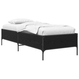 vidaXL Bed Frame Black Oak 80 x 200 cm Engineered Wood