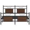 vidaXL Bed Frame without Mattress Brown Oak 150x200 cm King Size Engineered Wood