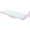 vidaXL Shelves 2 pcs Panel Glass Clear 70x25 cm