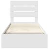 vidaXL Storage Bed with Headboard White 70 x 190 cm Engineered Wood