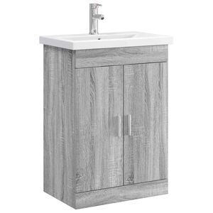 vidaXL Bathroom Furniture Set Grey Sonoma 61 x 40 x 84.5 cm