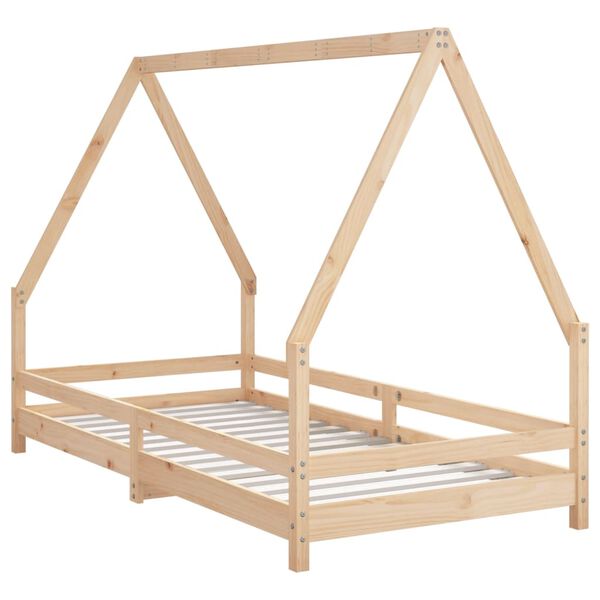 vidaXL Kids Bed Frame 90x190 cm Solid Wood Pine
