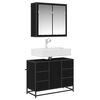 vidaXL Bathroom Furniture Set 2 pcs Black Oak Engineered Wood