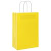 vidaXL Paper Bags 50 pcs with Handles Yellow 21x11x31 cm