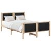 vidaXL Bed Frame with Headboard Black 120 x 190 cm Fabric
