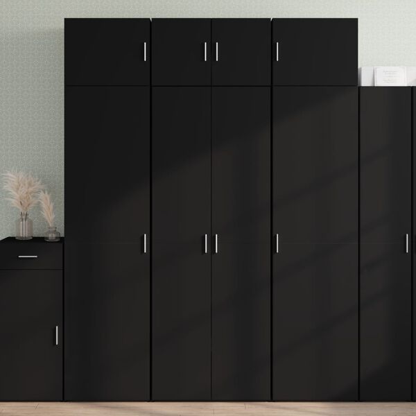 vidaXL Highboard Black 70x42.5x185 cm Engineered Wood