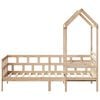 vidaXL Day Bed with Roof without Mattress 90x200 cm Solid Wood