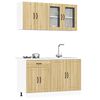 vidaXL 4 Piece Kitchen Cabinet Set Lucca Sonoma Oak Engineered Wood