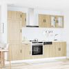 vidaXL 8 Piece Kitchen Cabinet Set Porto Sonoma Oak Engineered Wood