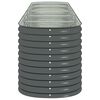 vidaXL Garden Raised Bed 400x80x81 cm Galvanised Steel Grey