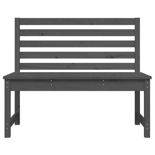 vidaXL Garden Bench Grey 109 cm Solid Wood Pine