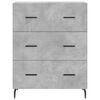 vidaXL Sideboard Concrete Grey 69.5x34x90 cm Engineered Wood