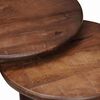 vidaXL Nesting Coffee Tables 3 pcs Dark Brown Solid Mango Wood