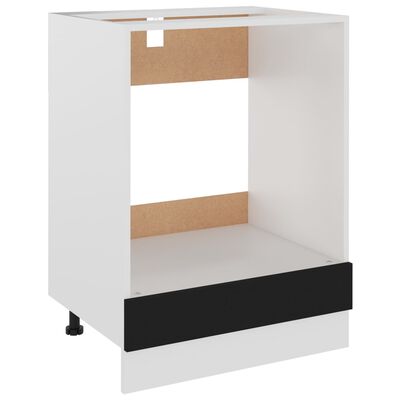 vidaXL Oven Cabinet Black 60x46x81.5 cm Engineered Wood