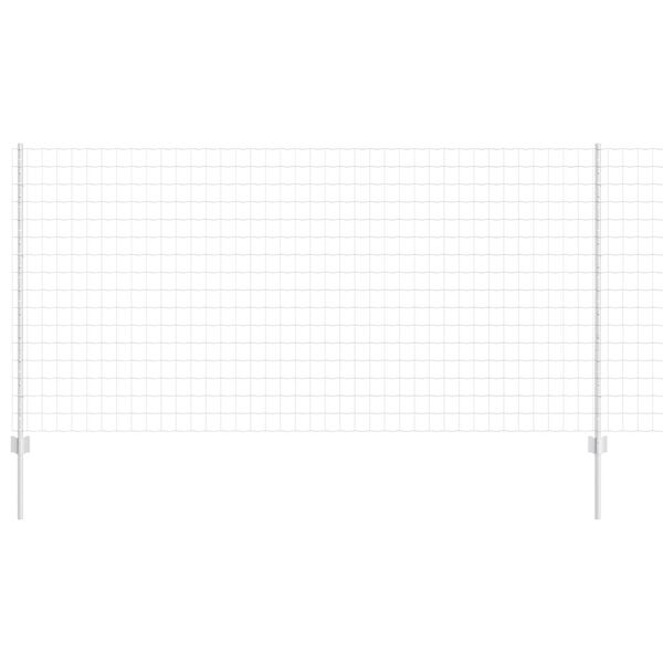 vidaXL Fence with Post Silver 1.2 x 10 m Steel