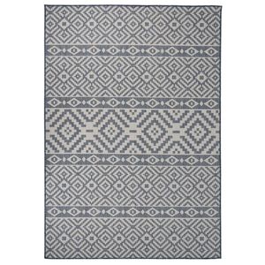 vidaXL Outdoor Flatweave Rug 160x230 cm Blue Stripes