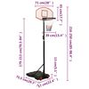 vidaXL Basketball Stand White 216-250 cm Polyethene