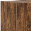vidaXL TV Wall Cabinet with LED Lights Smoked Oak 30.5x35x70 cm