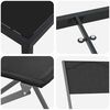 vidaXL Garden Dining Set Folding 5 pcs Black Powder-Coated Steel