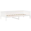vidaXL Day Bed and Bench Set with Roof without Mattress White 90x190 cm Single