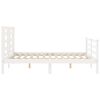 vidaXL Bed Frame without Mattress White 140x200 cm Solid Wood