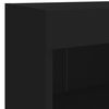 vidaXL 7 Piece TV Wall Units with LED Black Engineered Wood