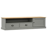 vidaXL TV Cabinet VIGO Grey 156x40x40 cm Solid Wood Pine