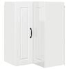 vidaXL Wall Corner Cabinet PORTO High Gloss White 57 x 57 x 80 cm