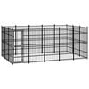 vidaXL Outdoor Dog Kennel Steel 13.82 m&sup2;