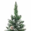 vidaXL Artificial Slim Christmas Tree Green and White 150 cm